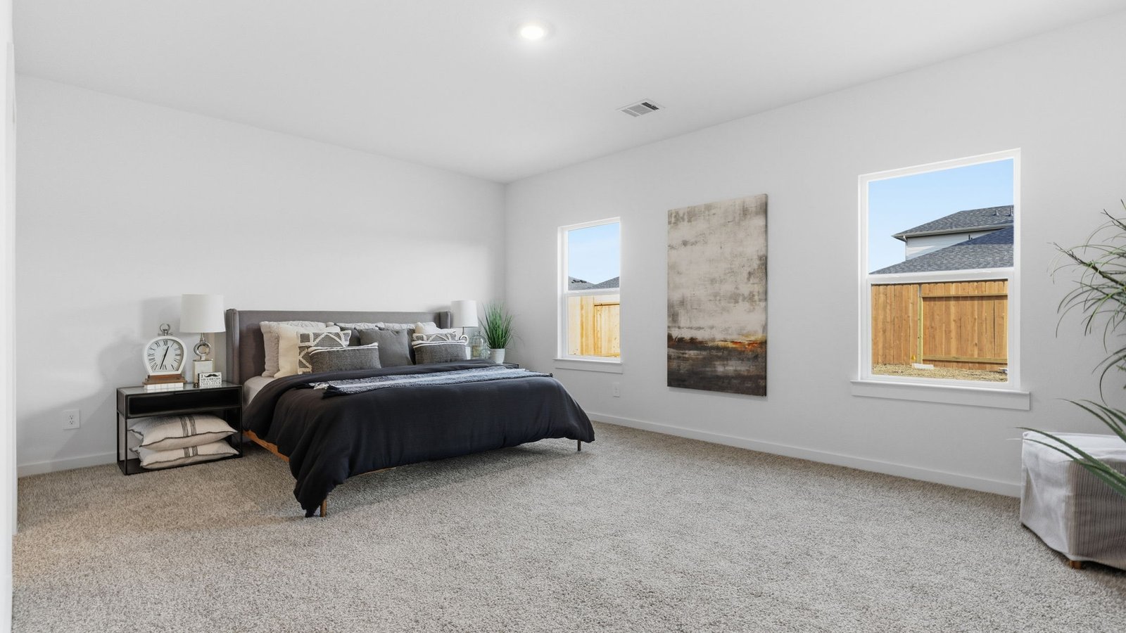 spacious primary bedroom