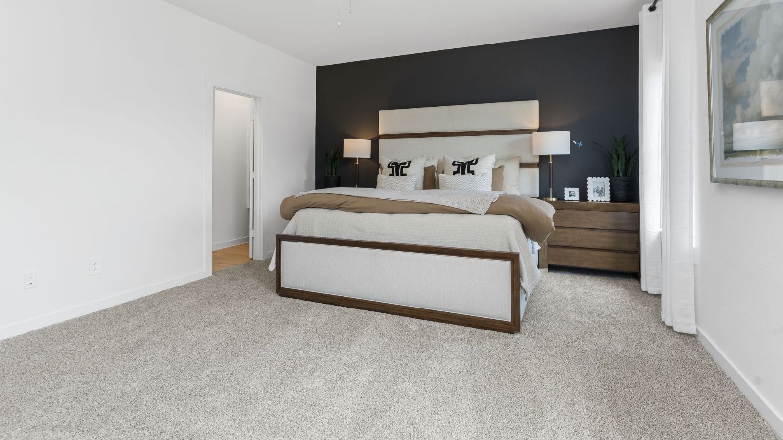 spacious primary bedroom