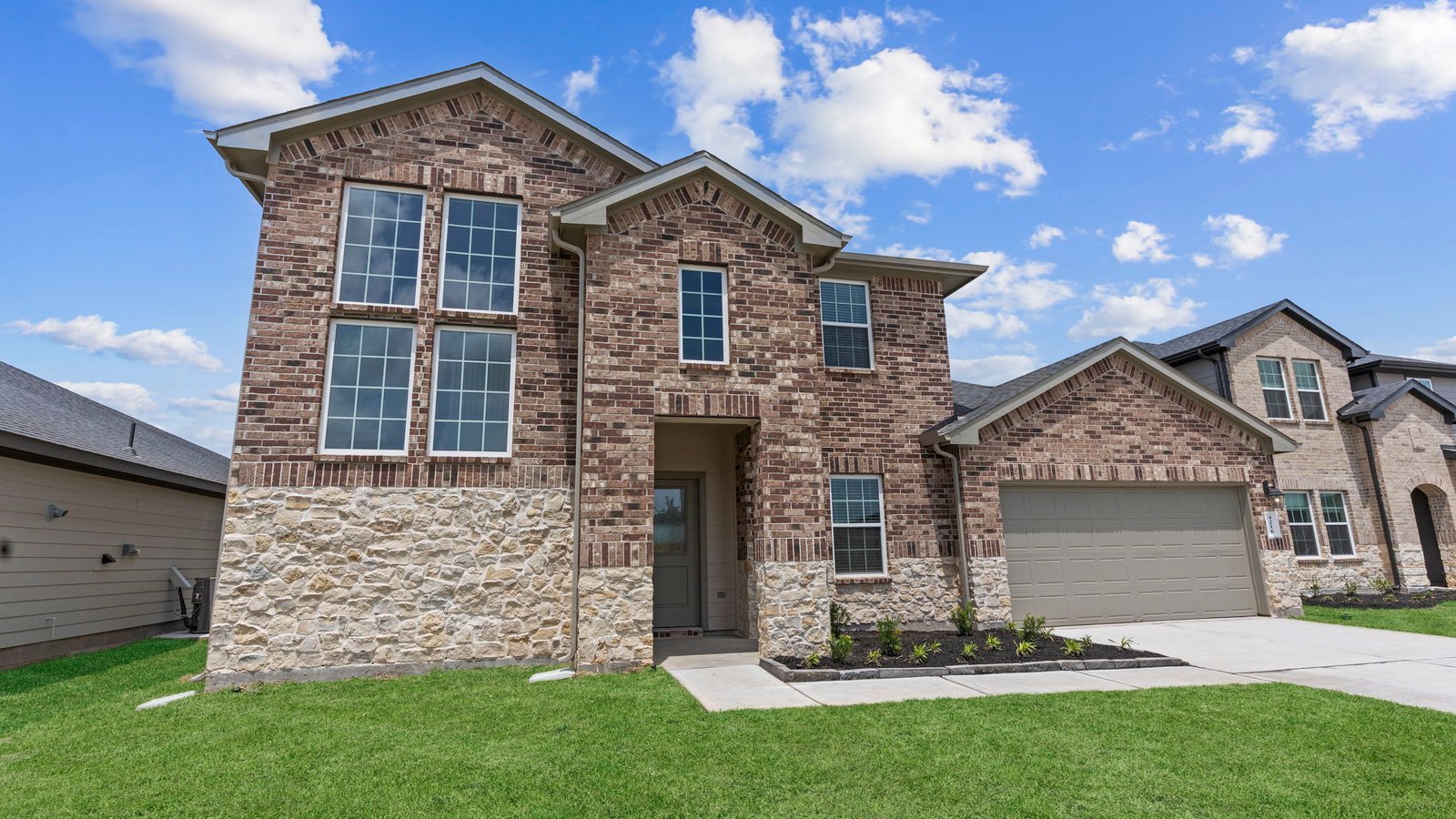 brick and stone exterior