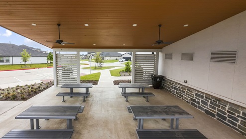 evergreen awning at rec center