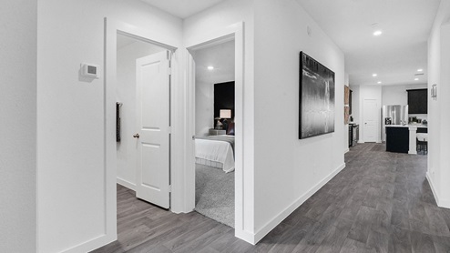 entrance to bedroom and living area