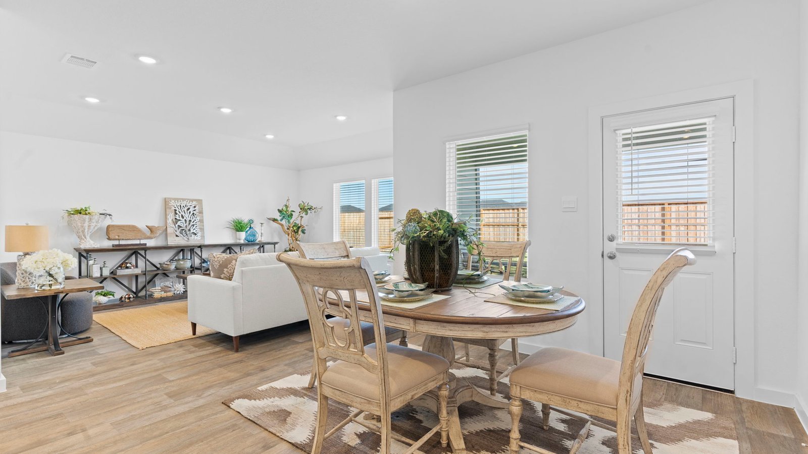 open concept dining room