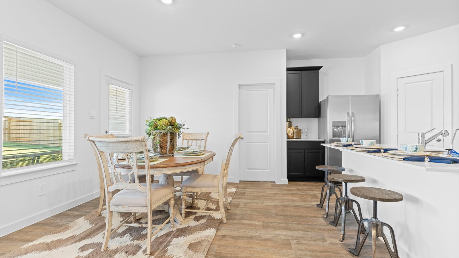open concept dining room