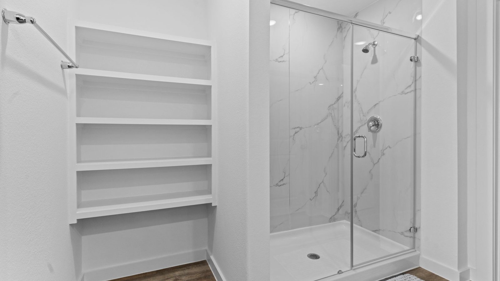 standing shower primary bathroom