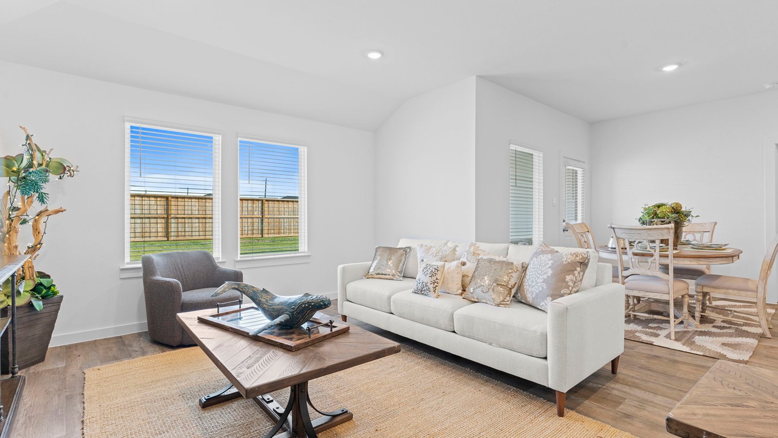 Living Room with windows view
