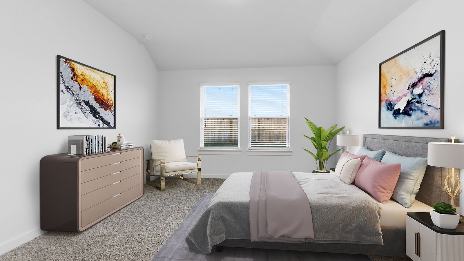 spacious primary bedroom