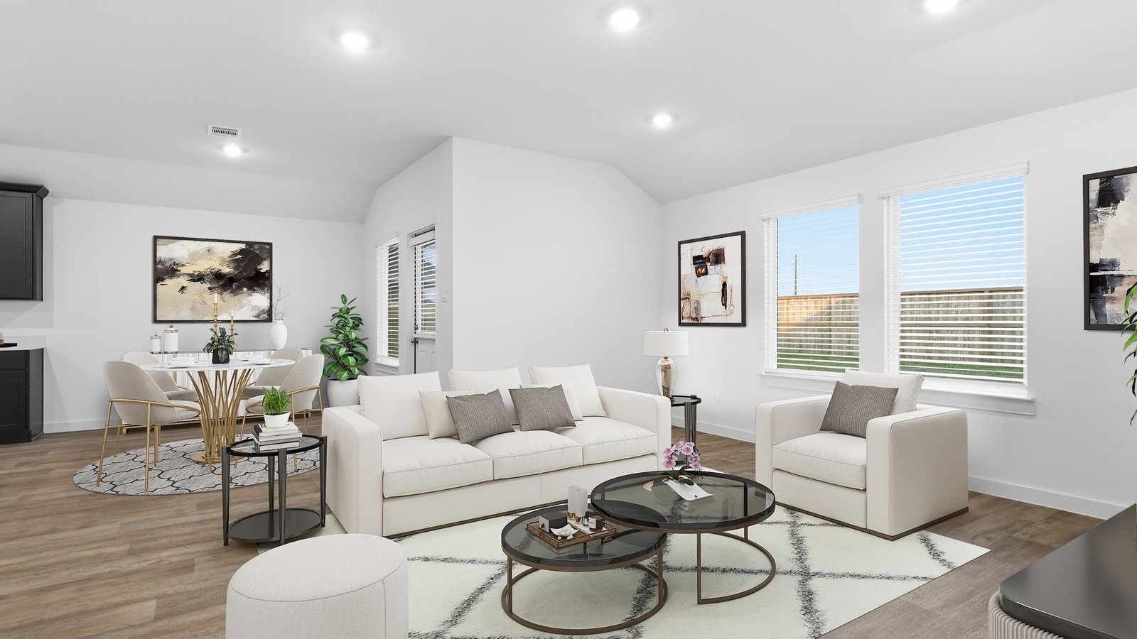 open concept living room