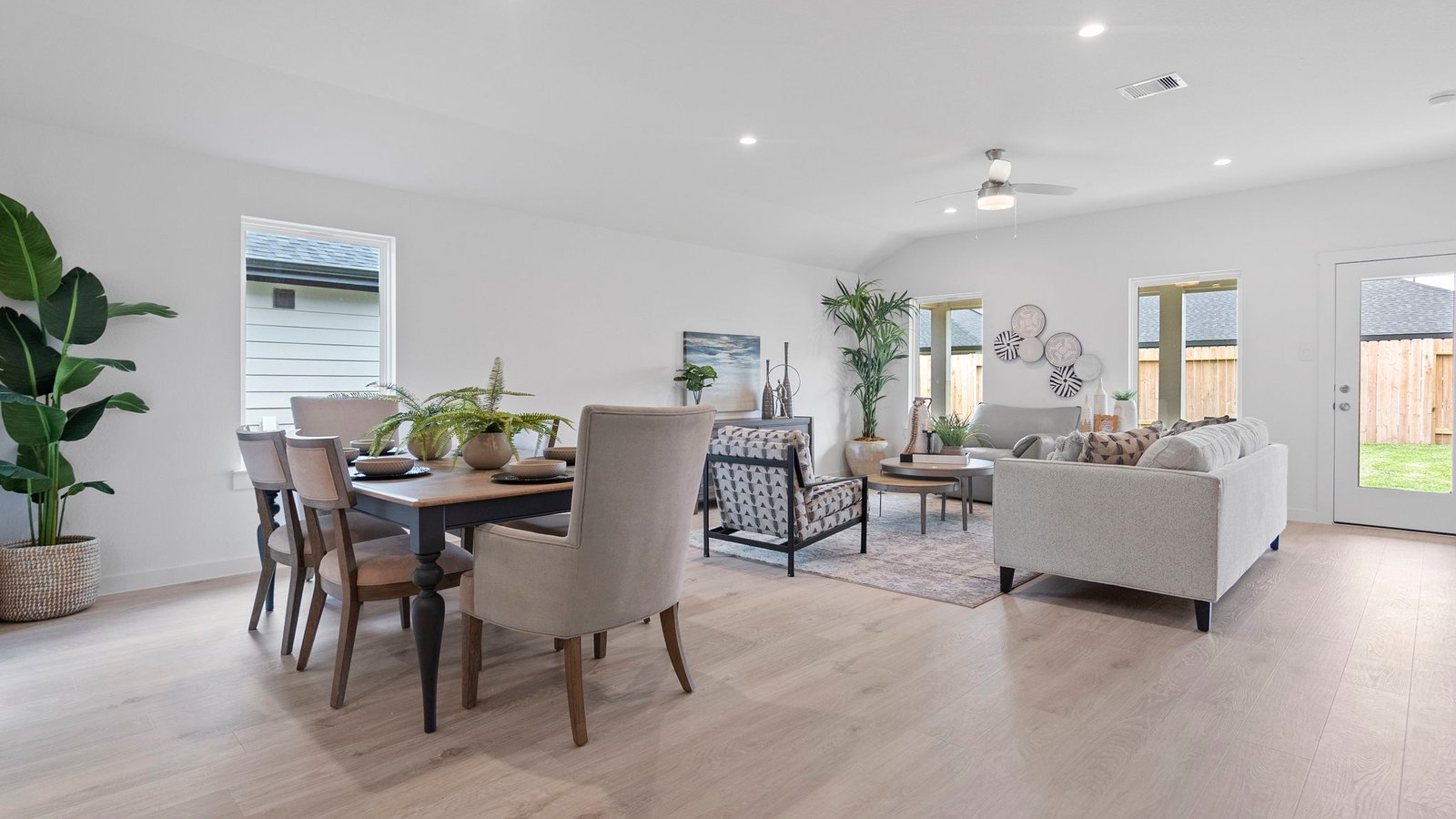 open concept dining area