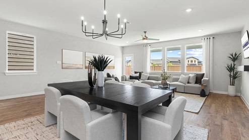 kline dining and living area