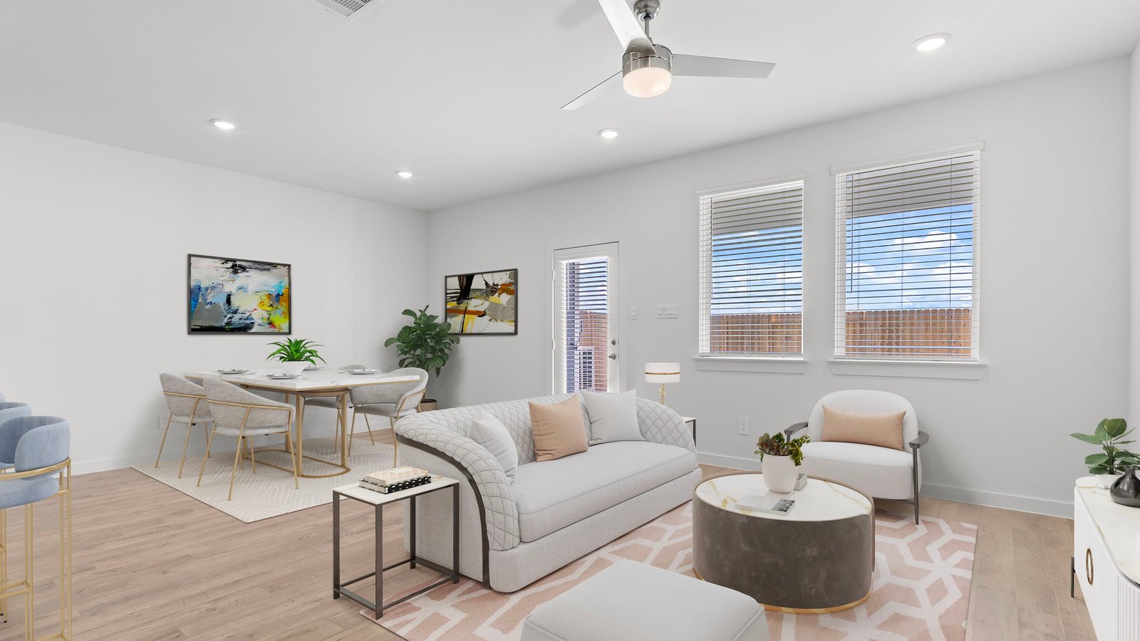 open concept living room