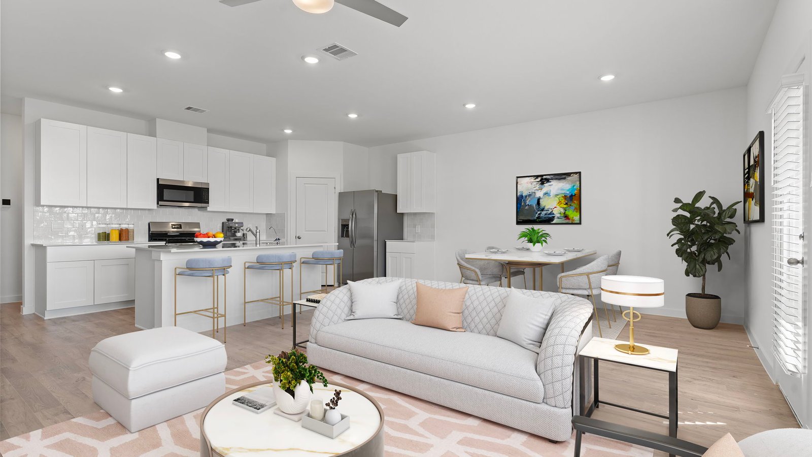 open concept living room