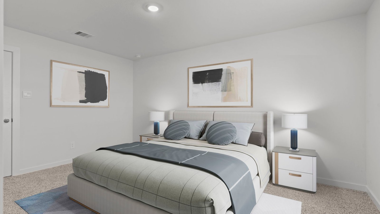 spacious primary bedroom