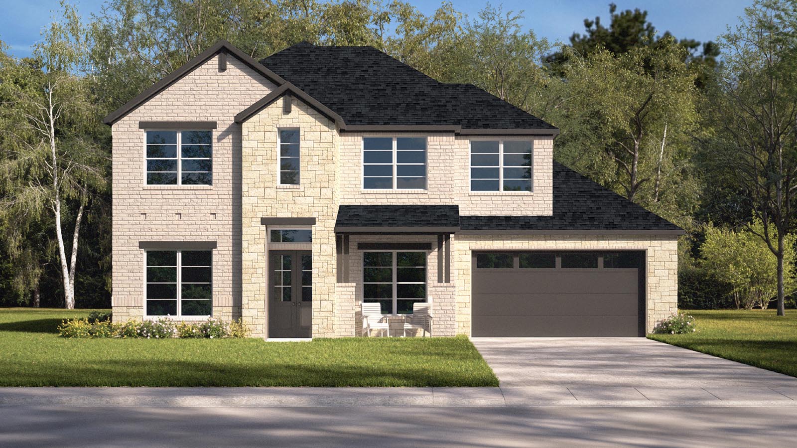 Two story exterior rendering
