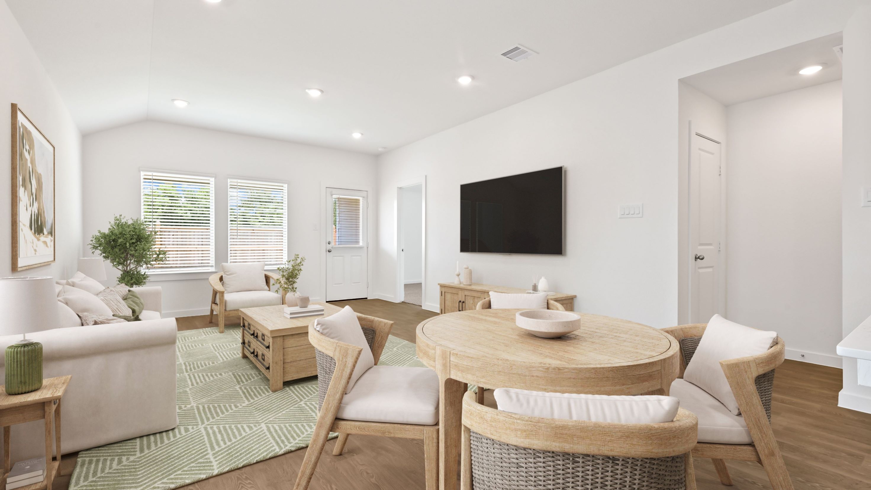 Dining and living room area