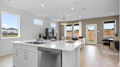 bayberry kitchen and living room