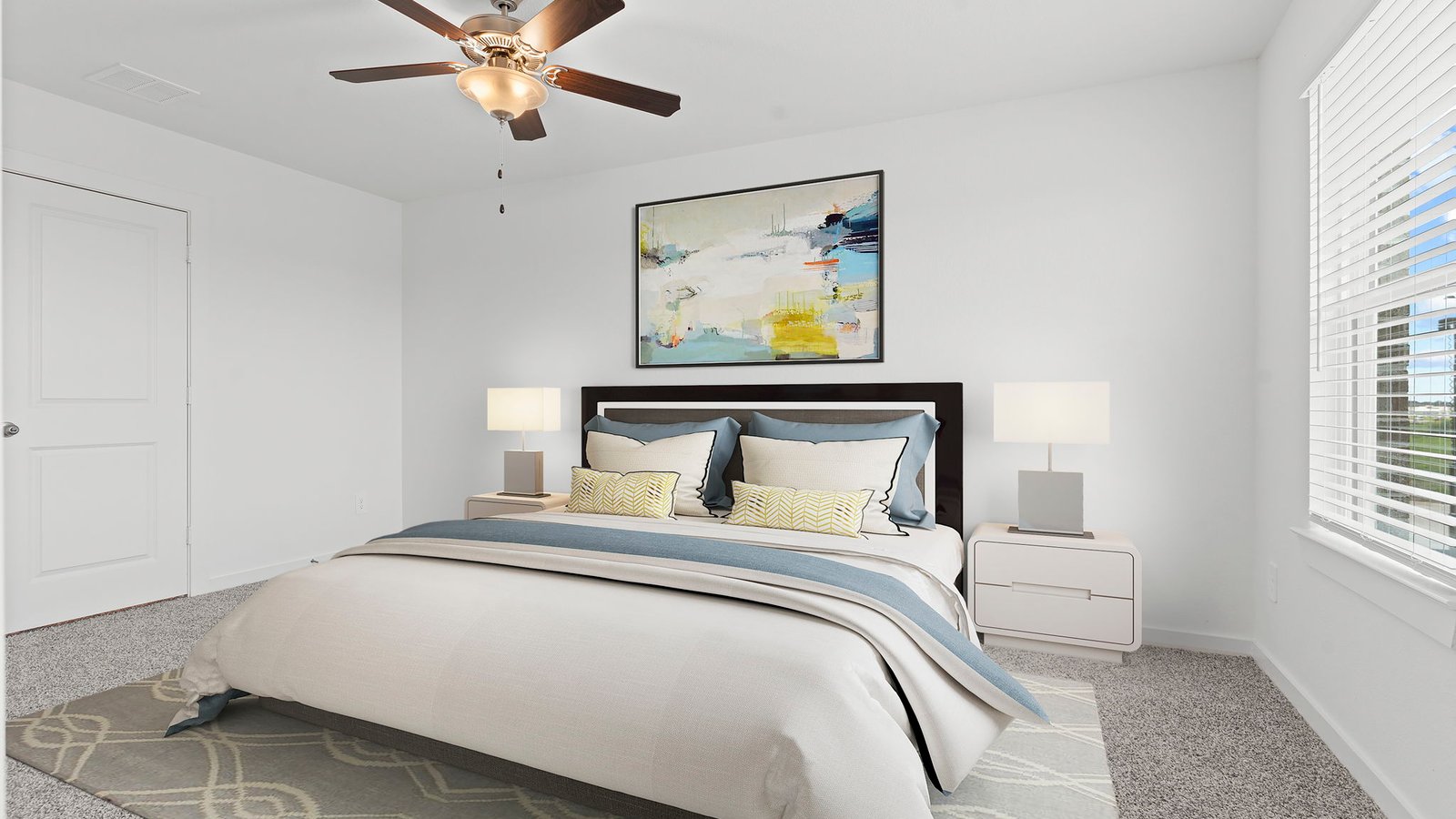 spacious primary bedroom