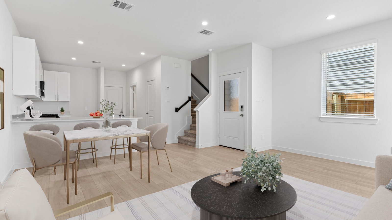 open concept living room