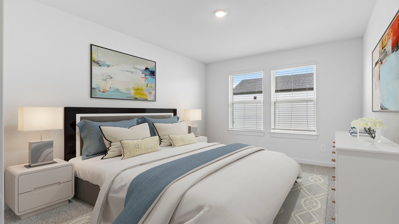 spacious primary bedroom