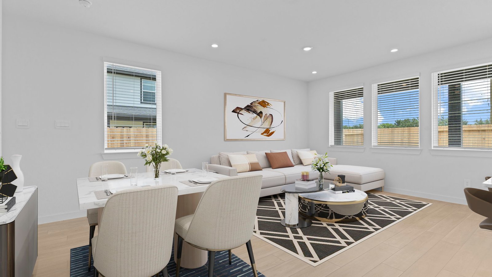 spacious living room