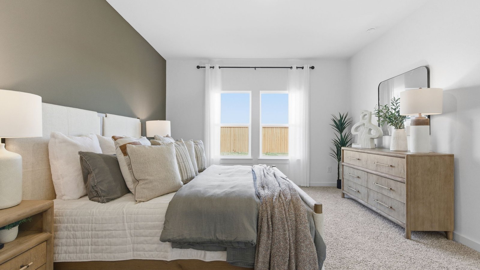 spacious primary bedroom