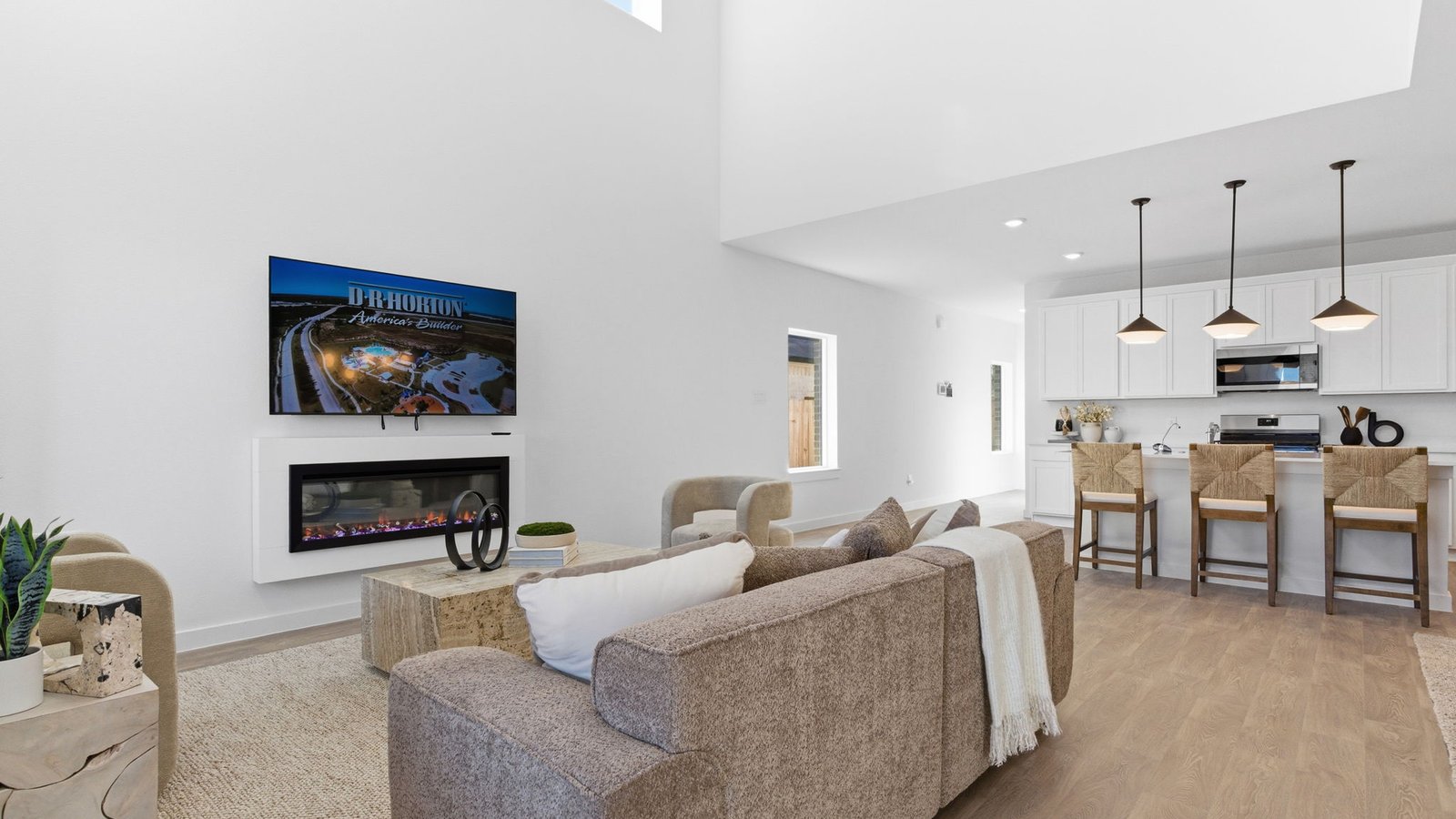 open concept living room