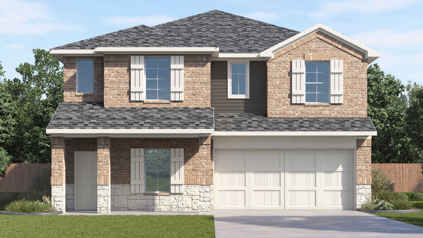 brick and stone exterior