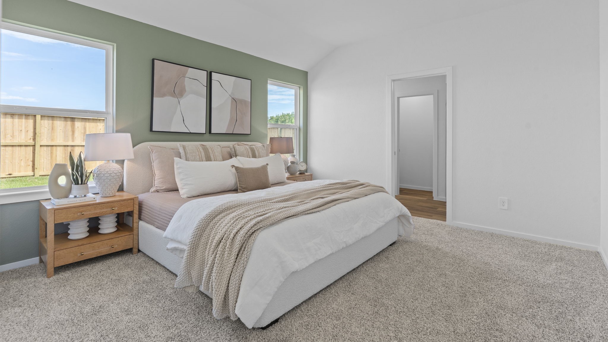 spacious primary bedroom