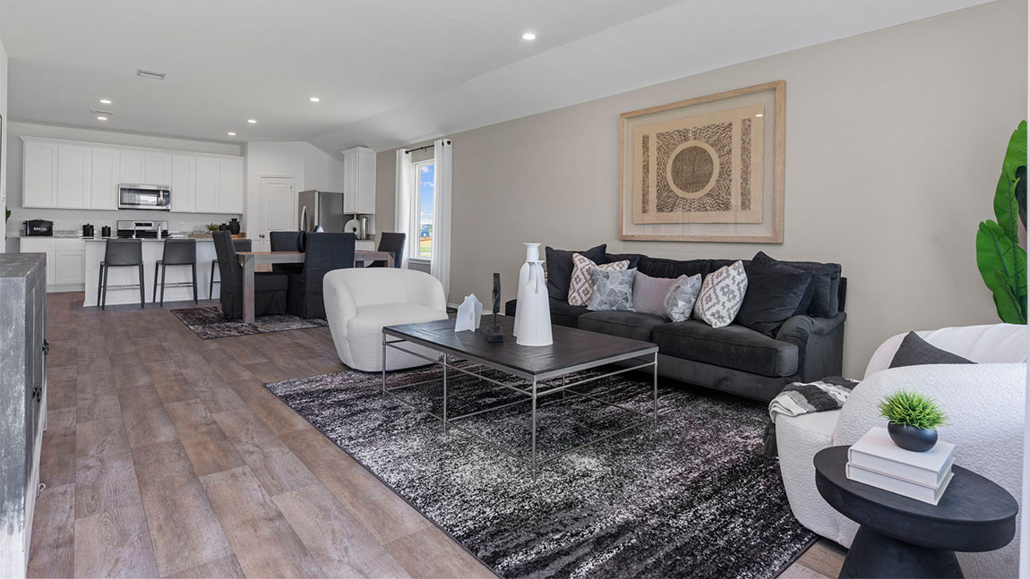 spacious living room