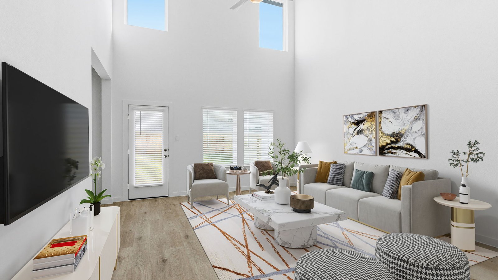 spacious living room