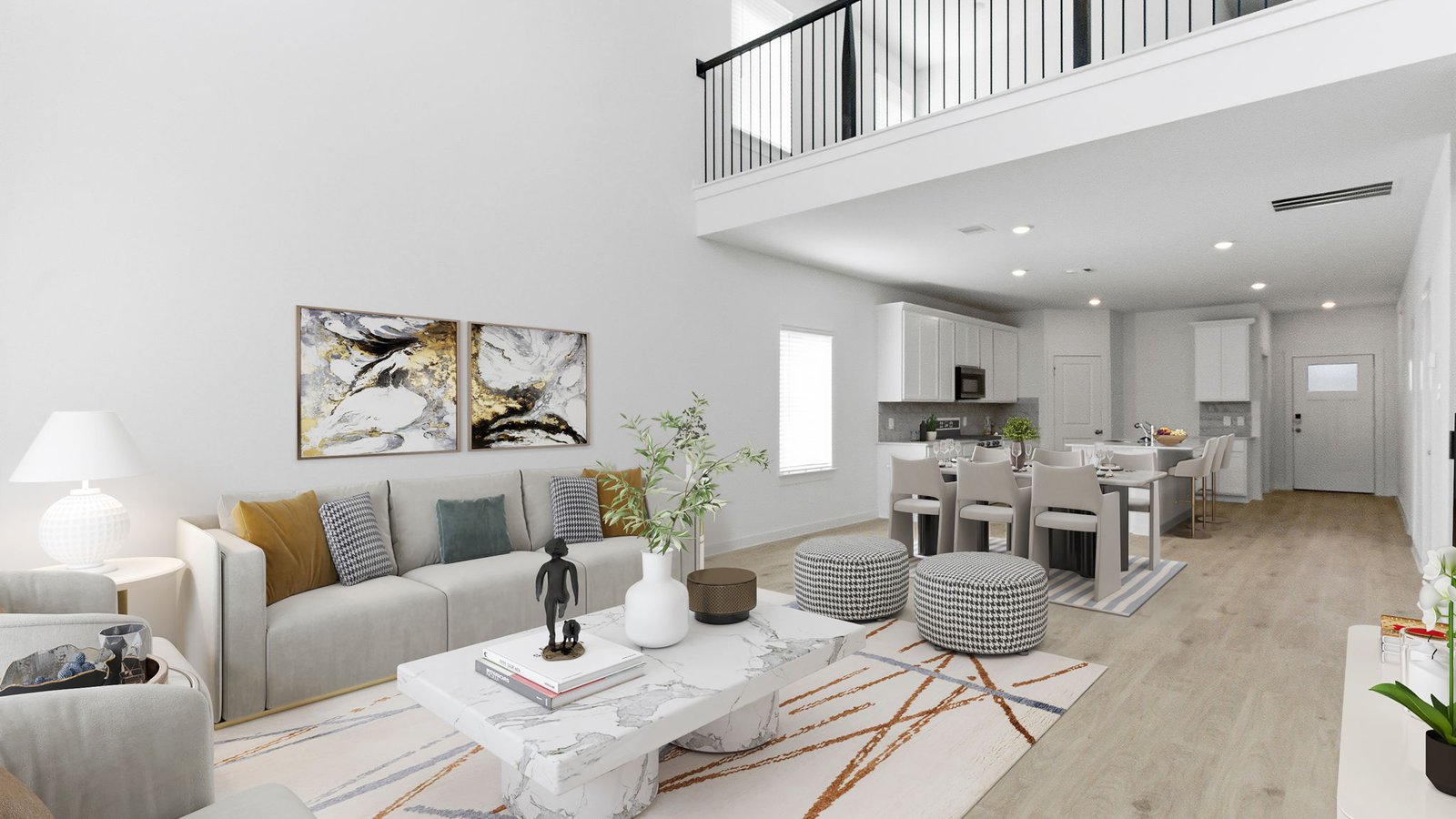 open concept living room