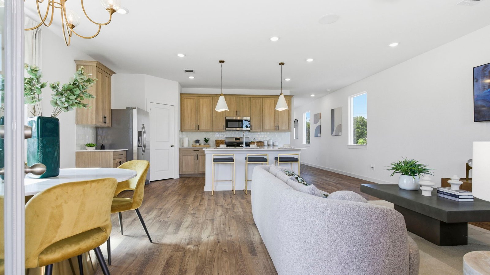open concept dining room