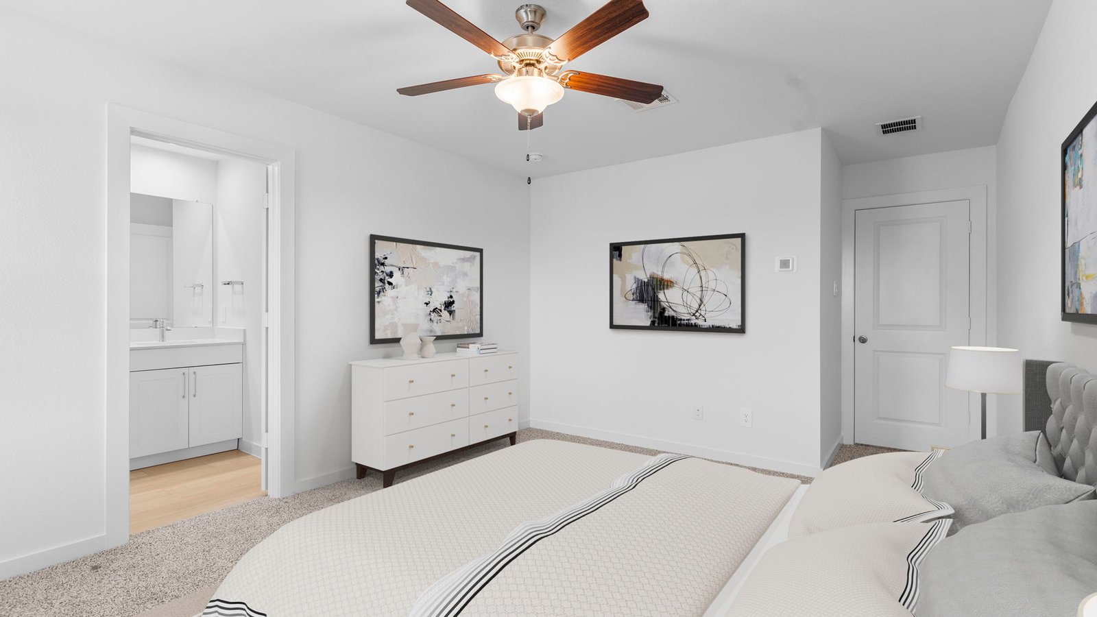 spacious primary bedroom