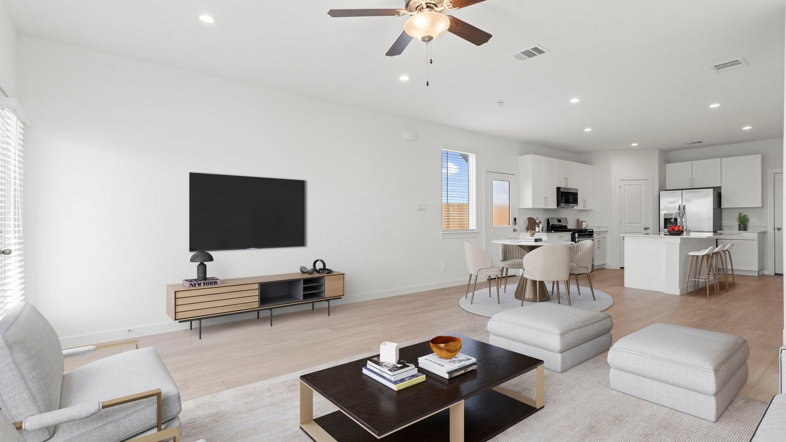 modern and open concept living room