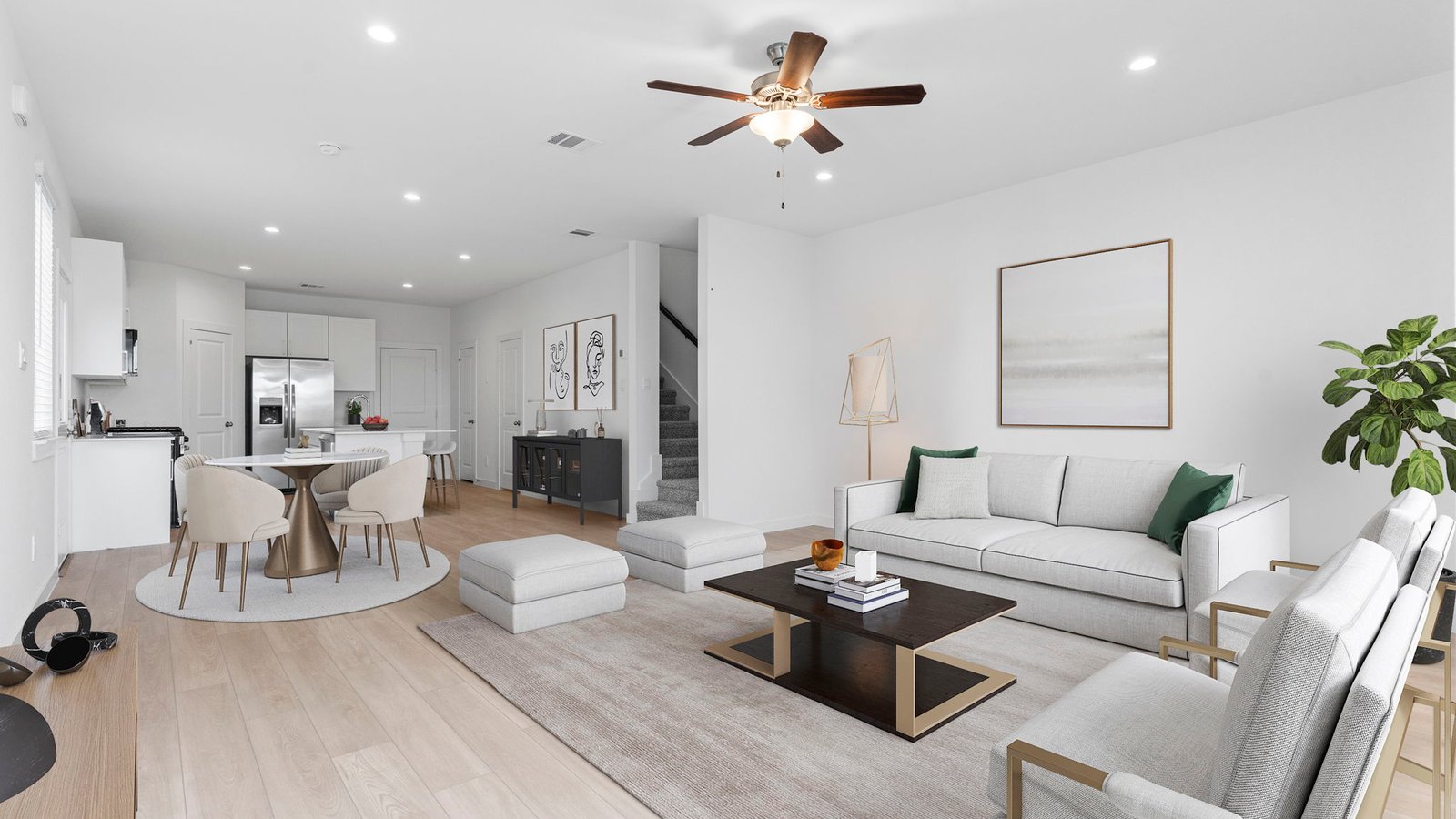 spacious living room