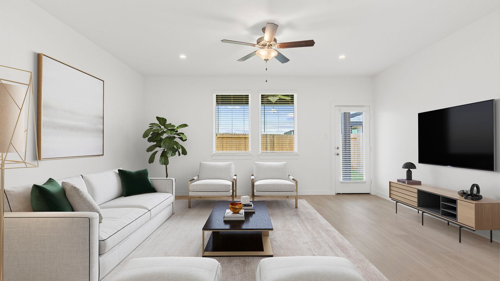 spacious living room