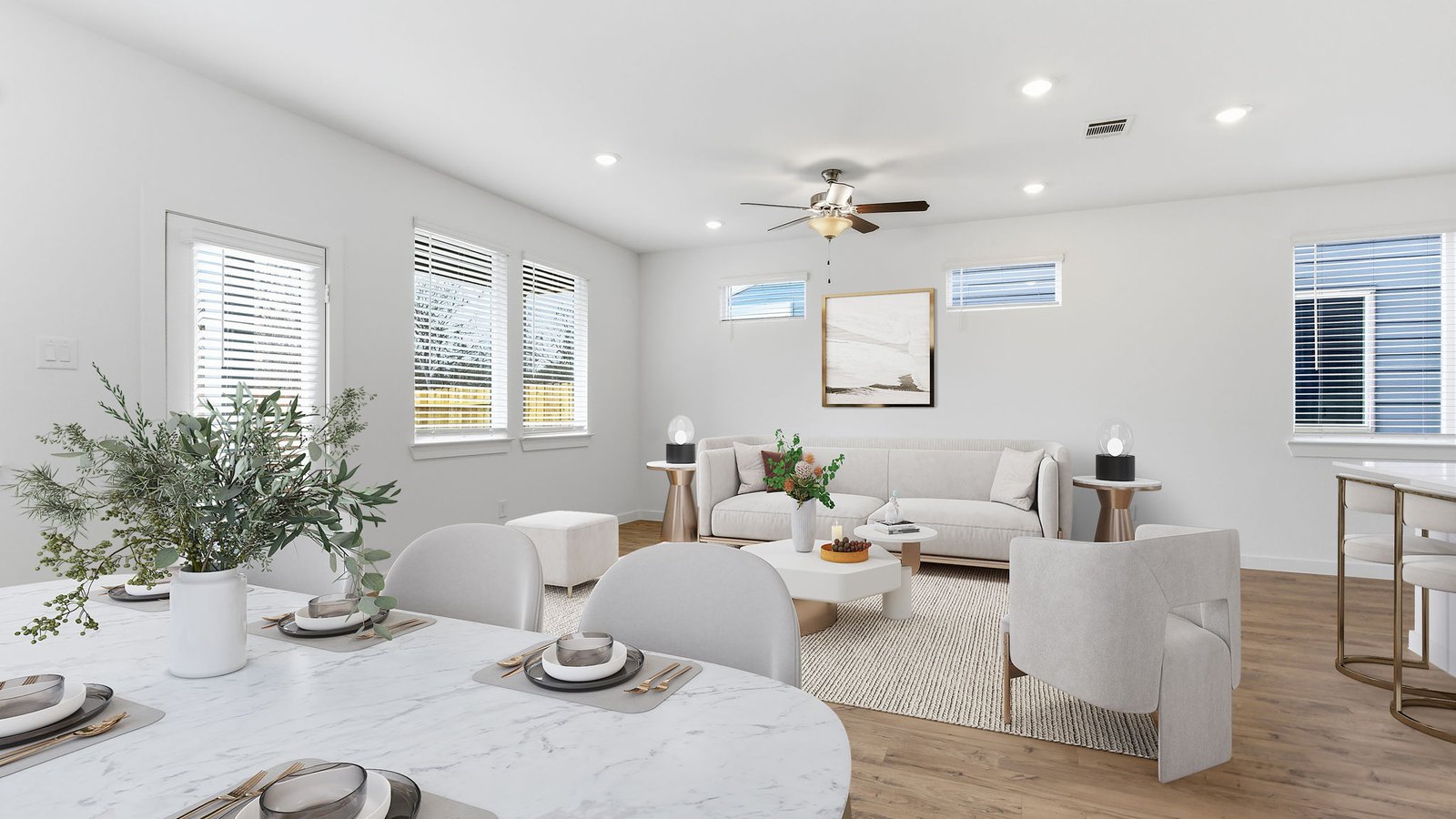 spacious living room