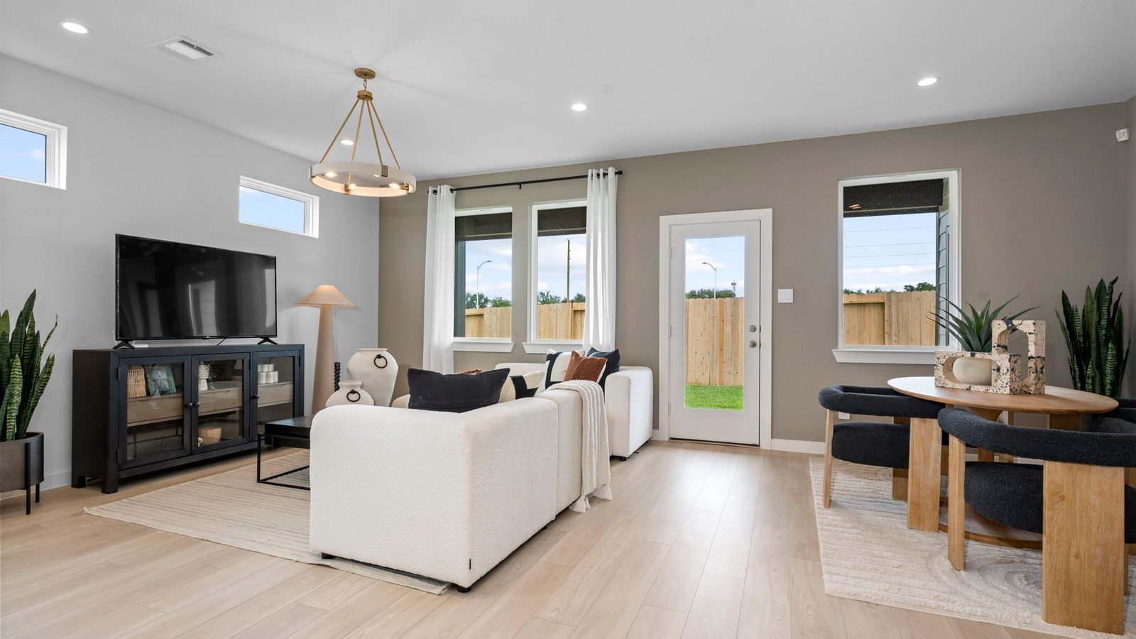 open concept living room