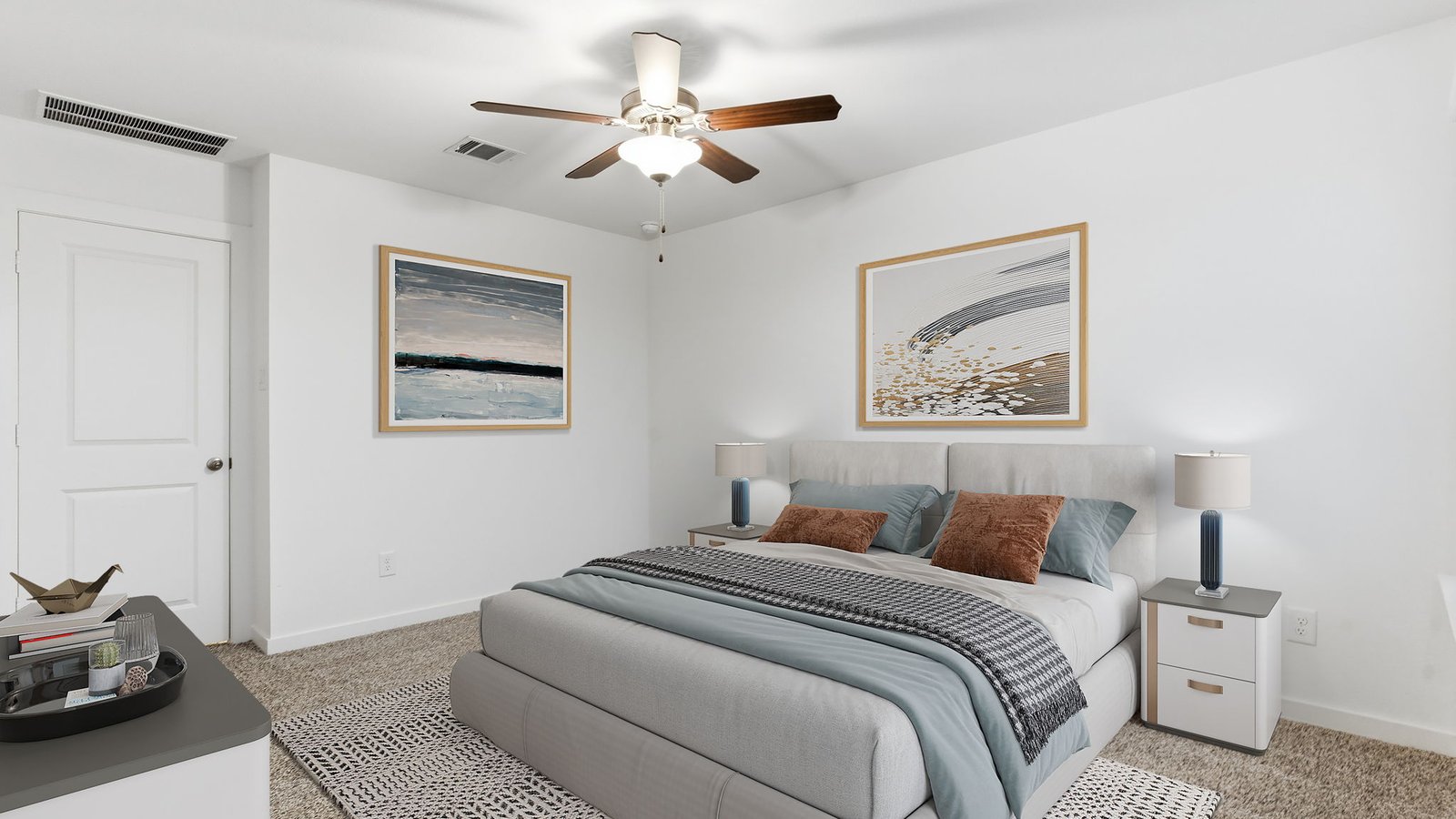 spacious primary bedroom