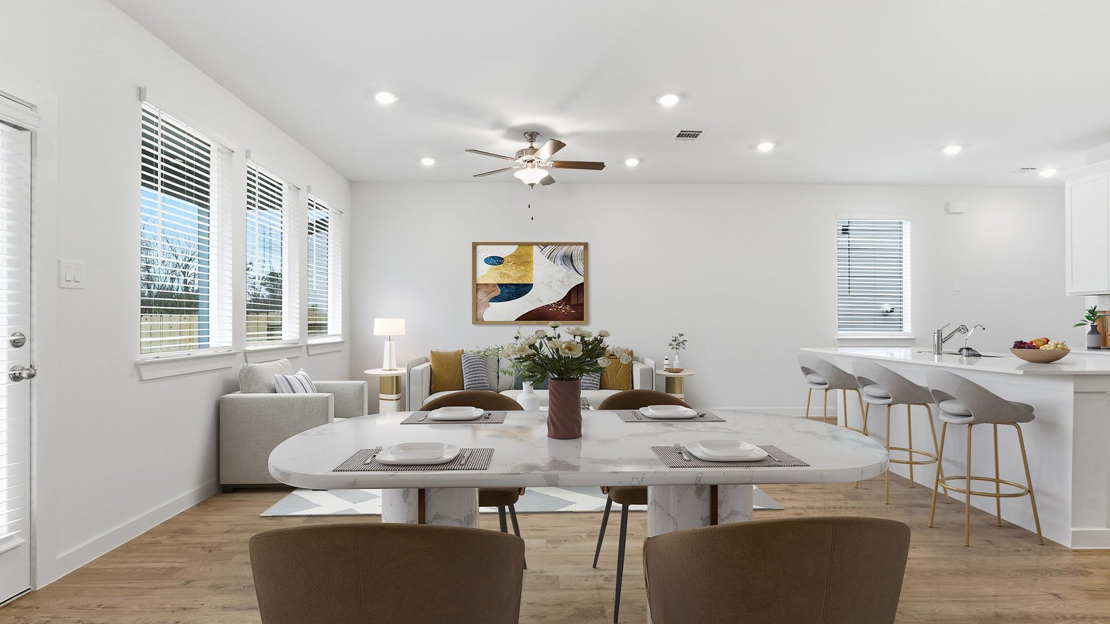 spacious living room