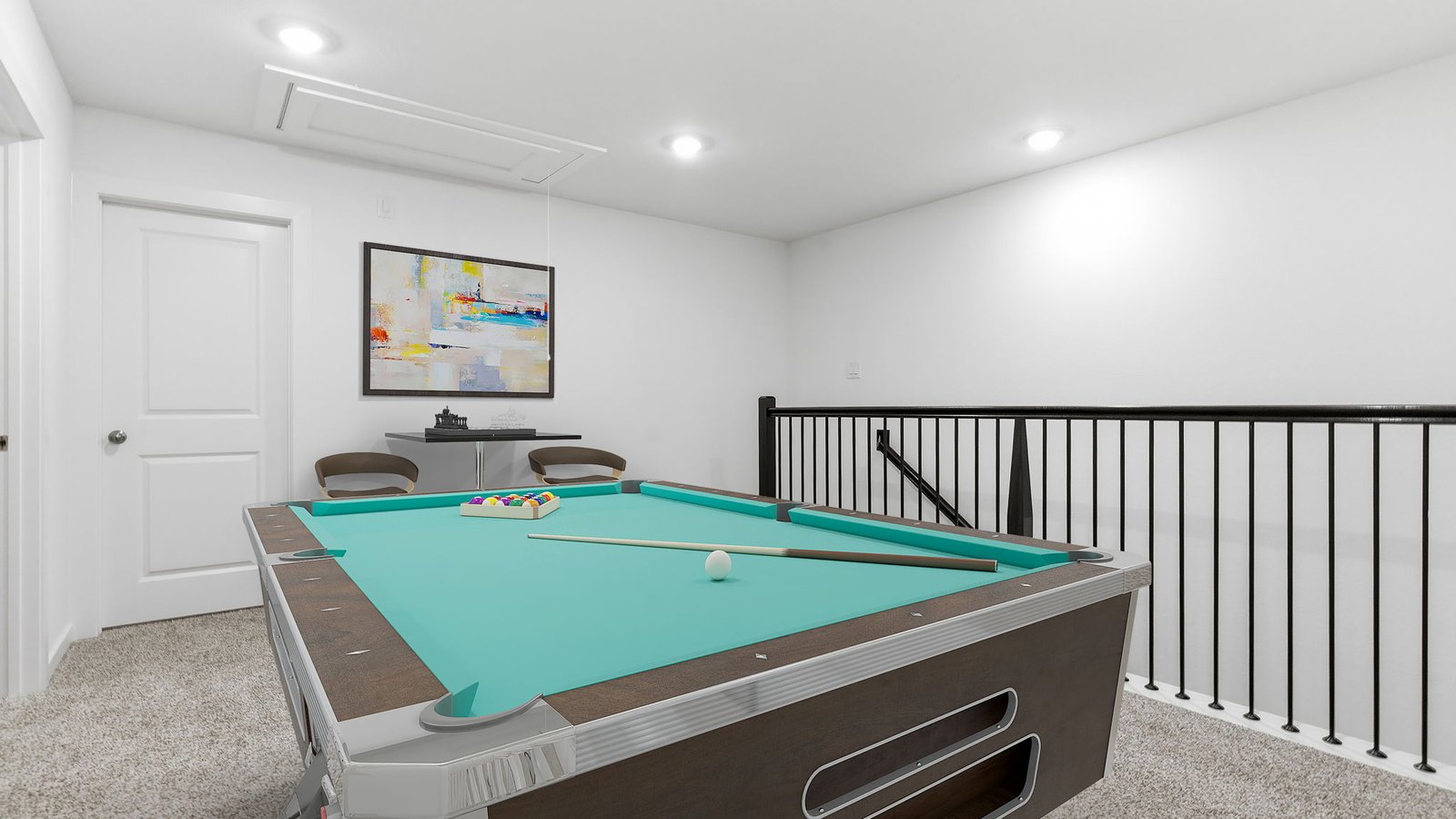 spacious game room second floor