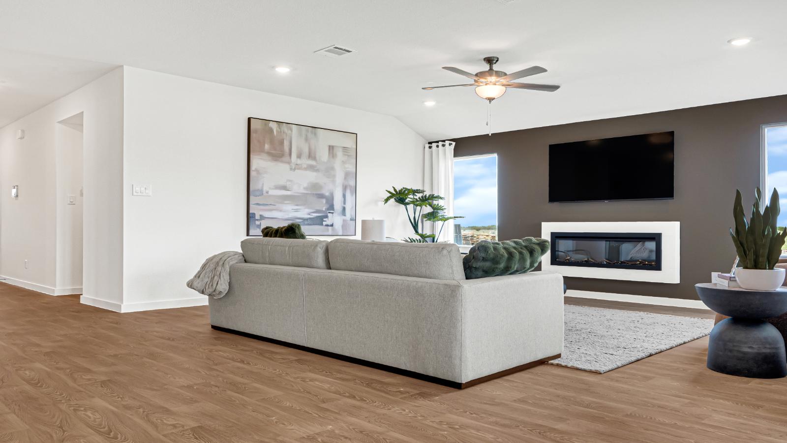 spacious living room