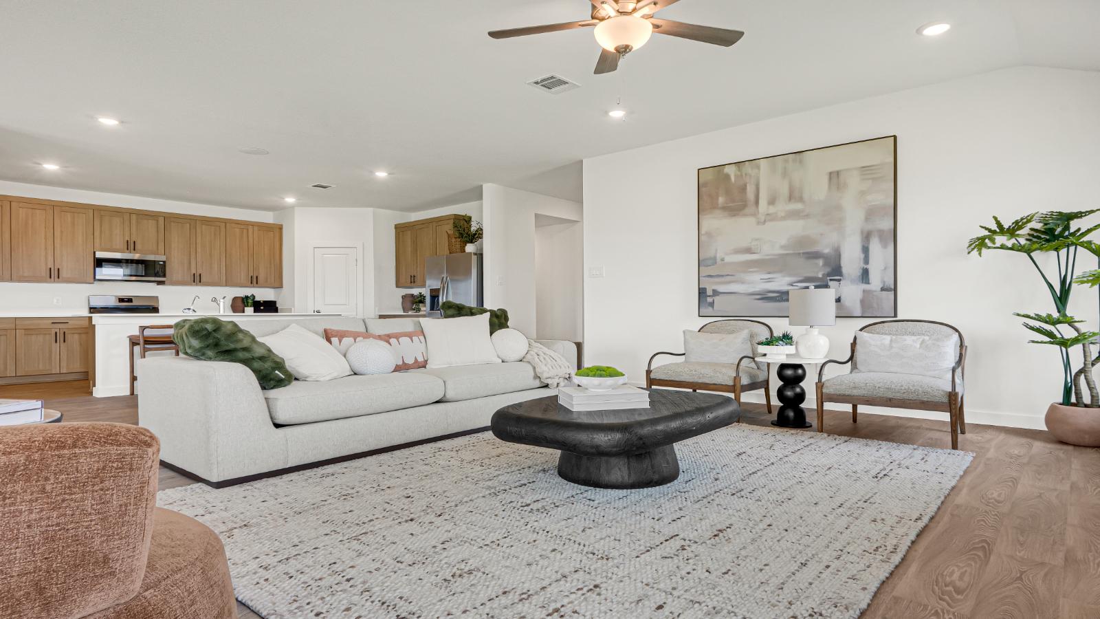 spacious living room