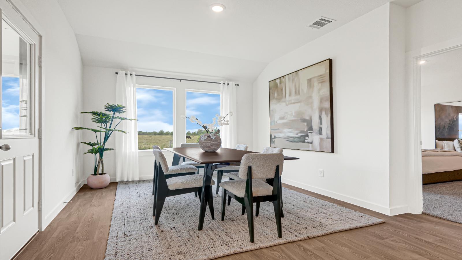 spacious dining area
