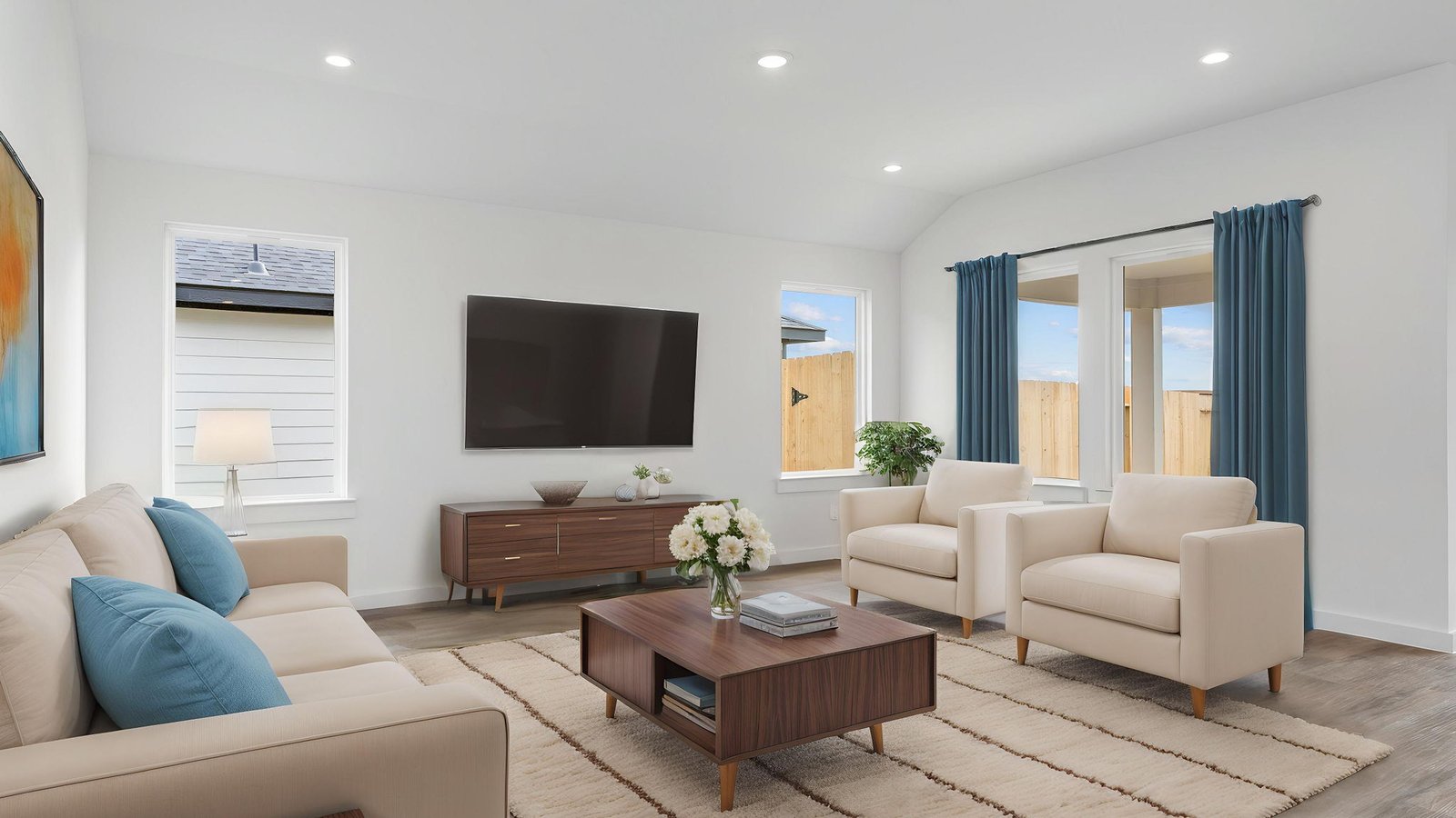 modern living area space