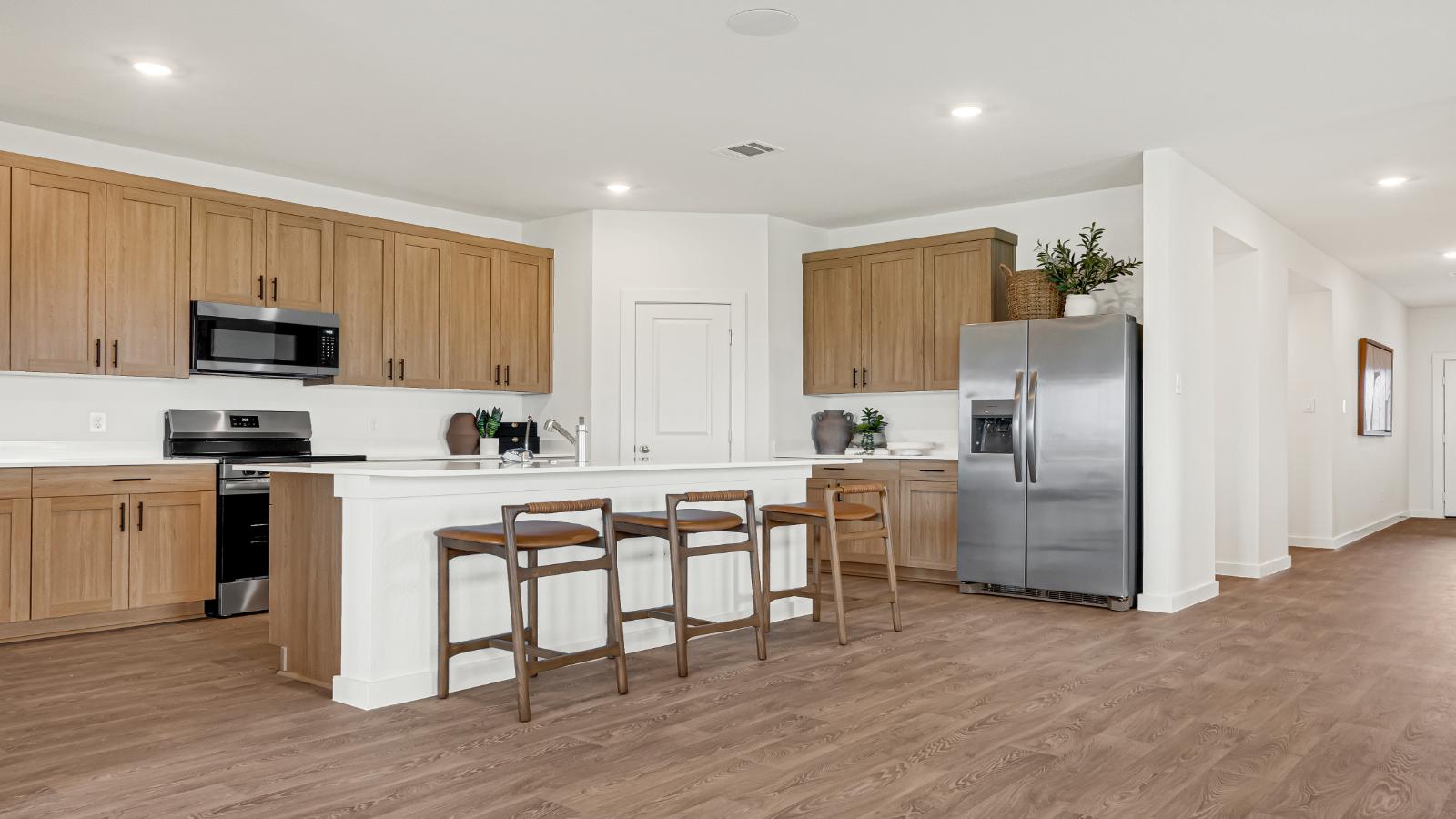 kitchen with hallway