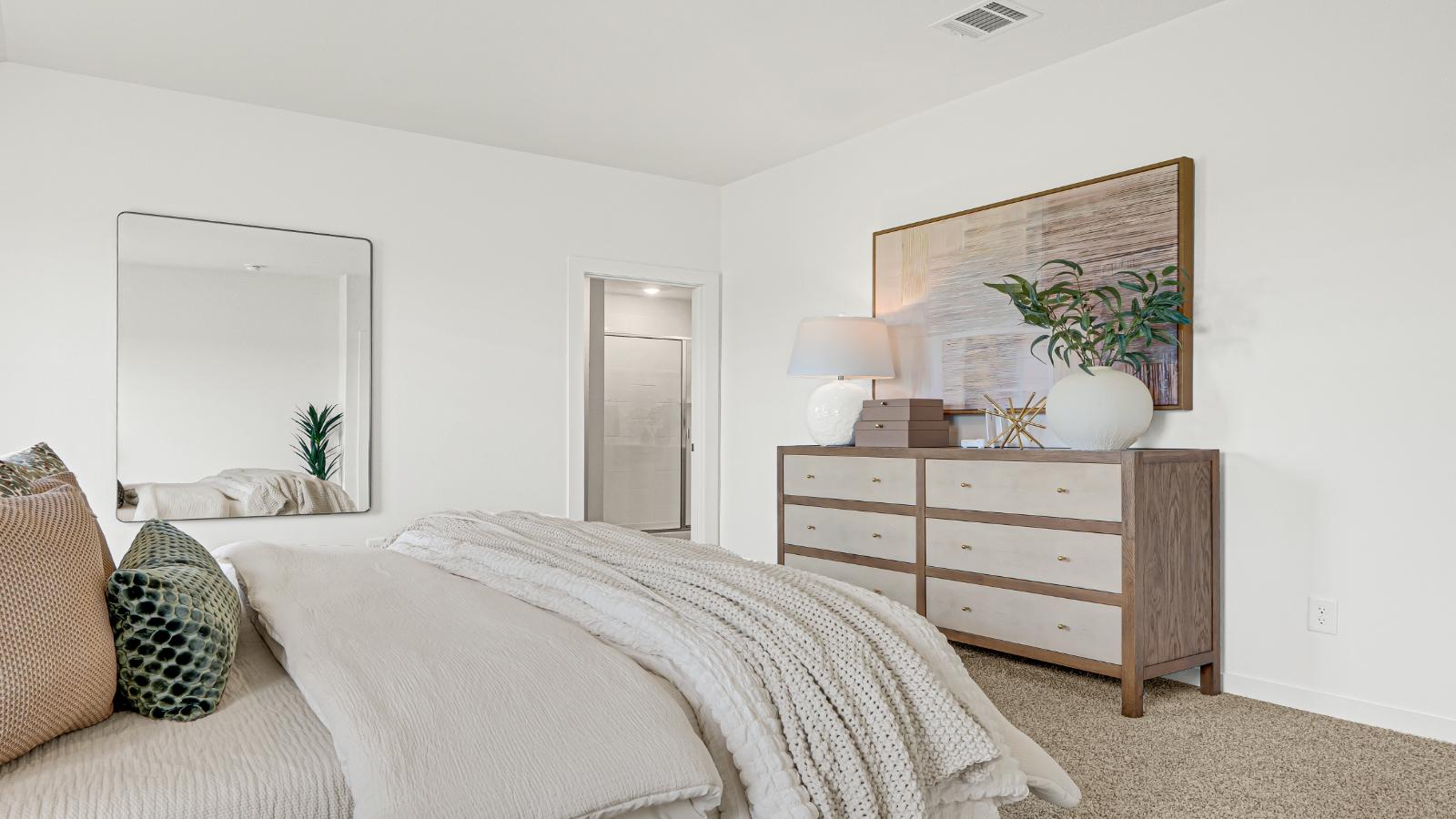 primary bedroom with bathroom