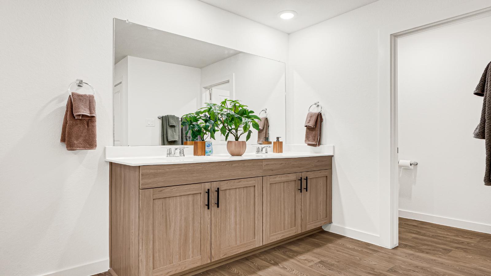 bathroom with dual sink