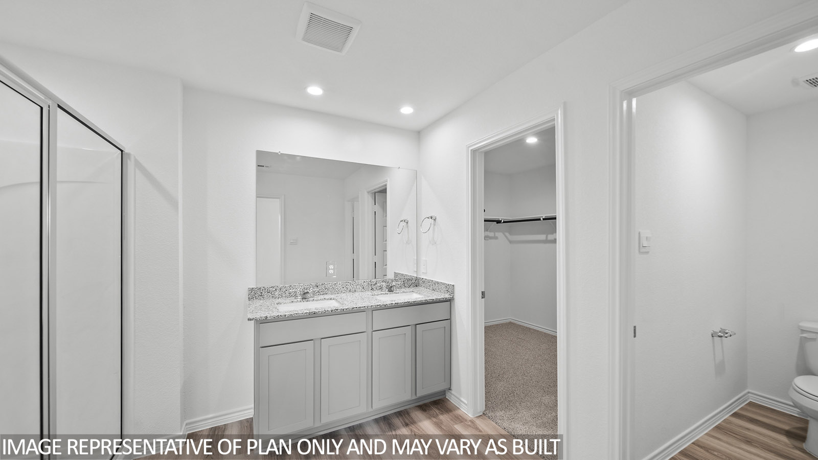 Gaven primary bathroom with walk-in closet.