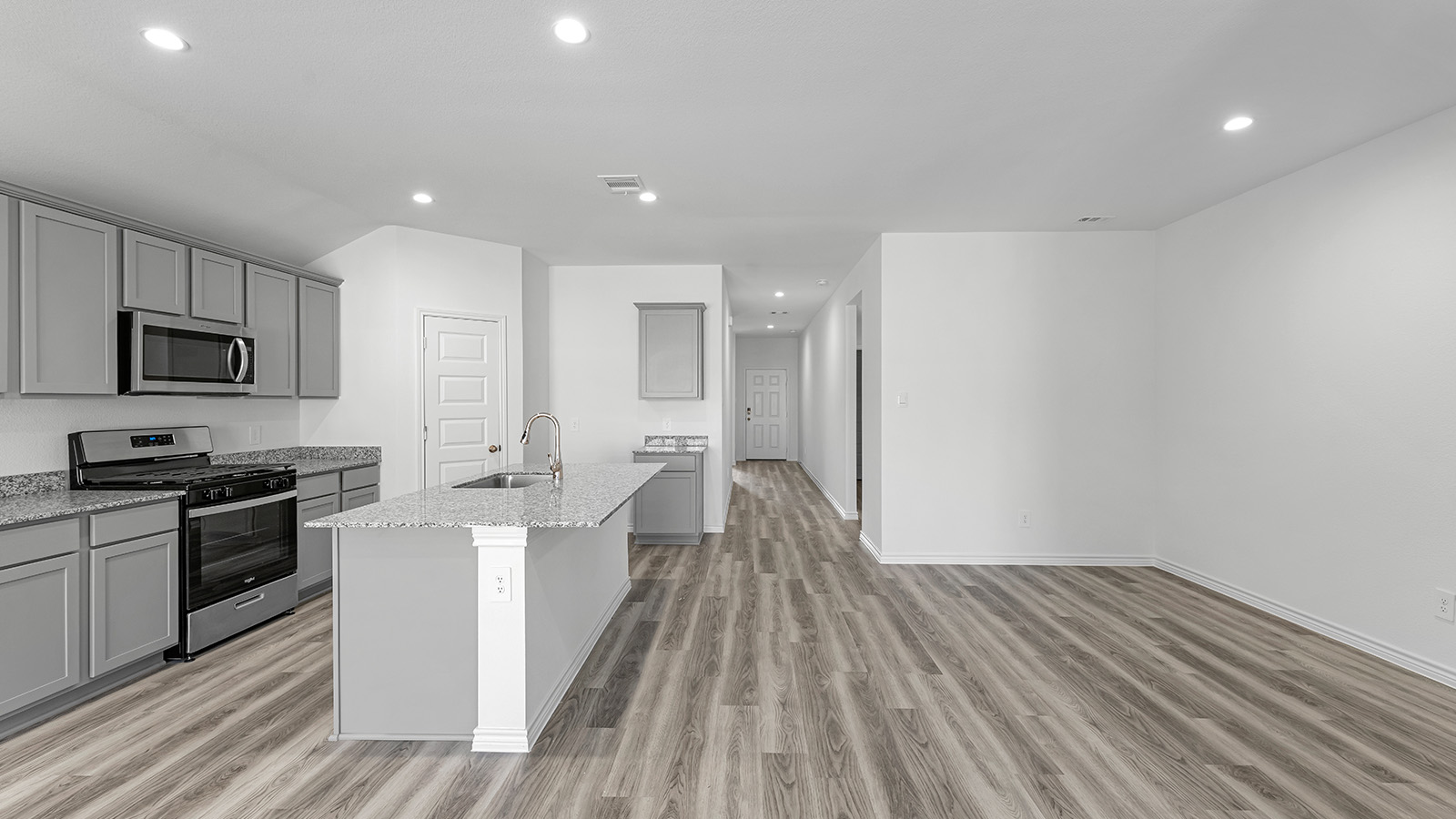 Harris kitchen open concept with island.