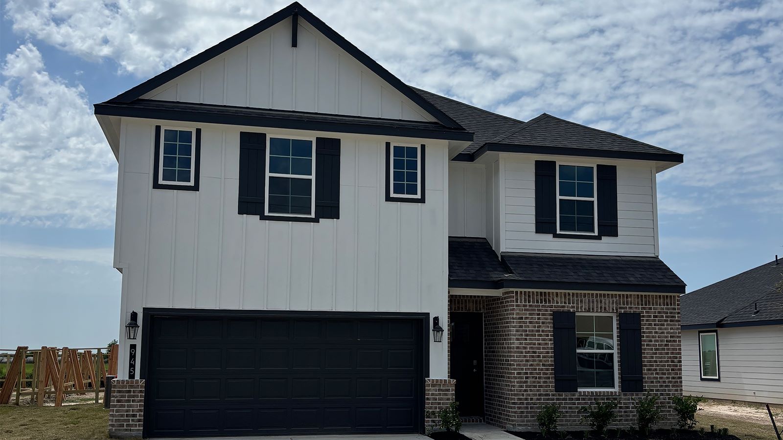 Madison Front Exterior G Elevation with Brick.